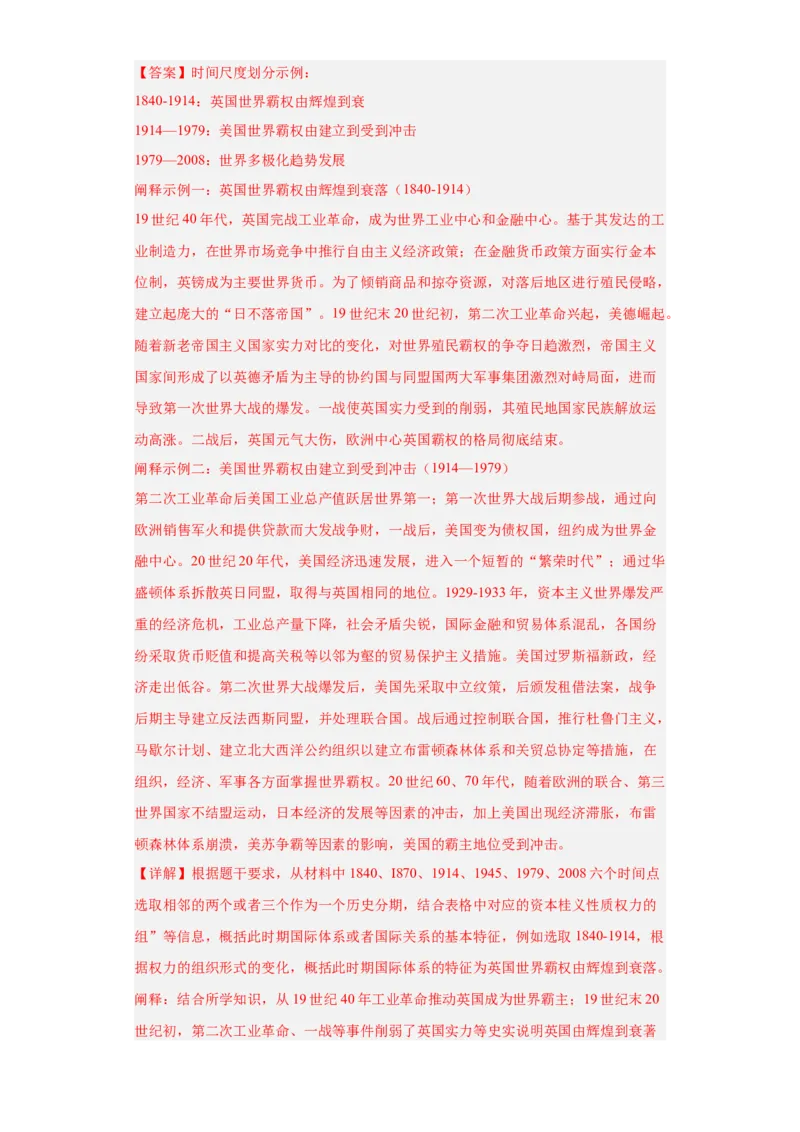 世界殖民体系与亚非拉民族独立运动--2023-2024学年高三历史二轮（专题训练）解析版_07高考历史_2024年新高考资料_2.2024二轮复习_2024届高三历史统编版二轮复习专项训练