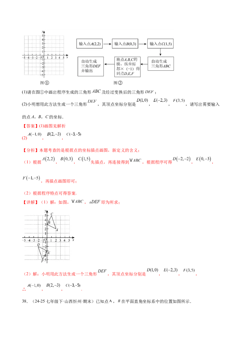 培优01位置的确定与平面直角坐标系（6大题型）（北师大2024）（解析版）_北师大初中数学_8上-北师大版初中数学_初中数学北师大8上-2025秋季新版_第二套推荐25_07习题试卷_专项训练