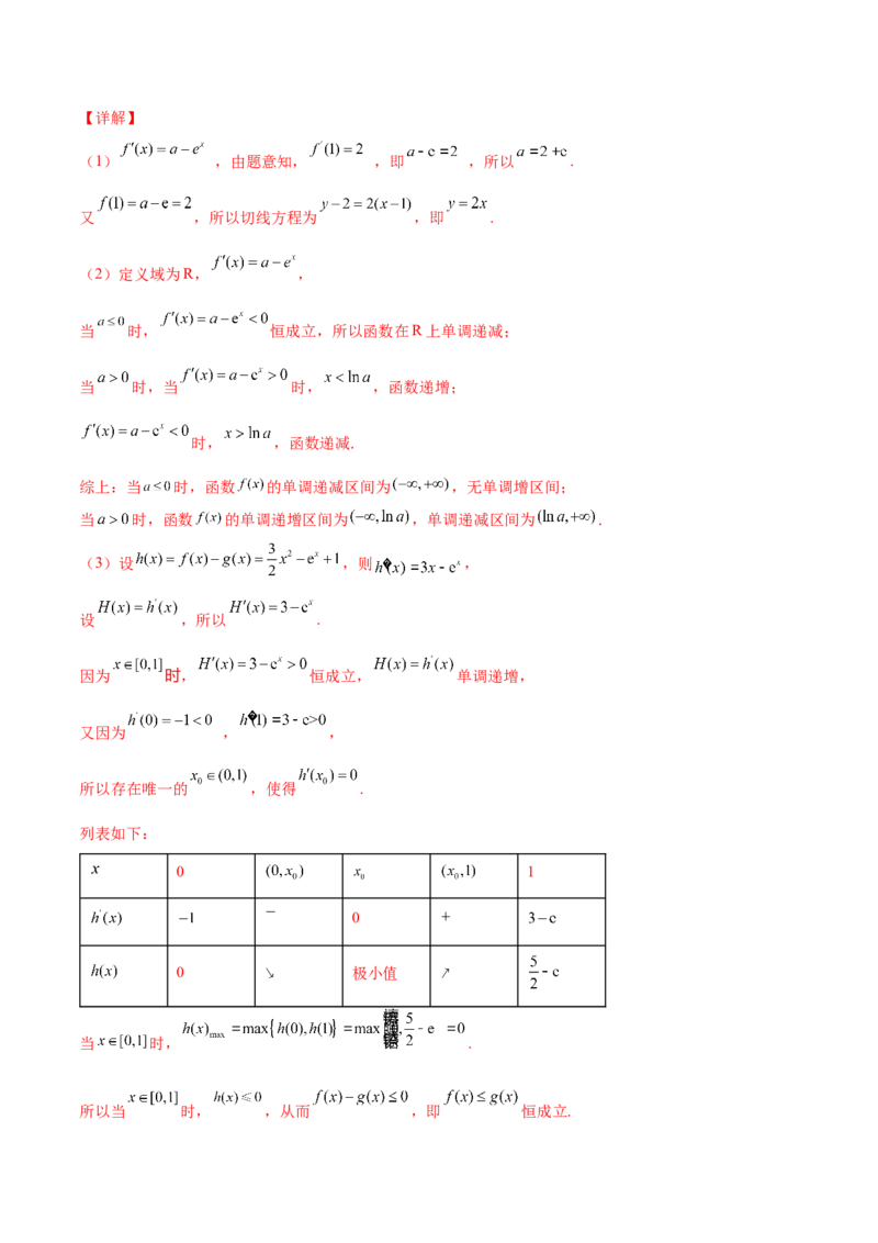 专题37导数证明恒成立问题大题必刷100题(解析版)_02高考数学_新高考复习资料_2022年新高考资料_千题百练2022高考数学