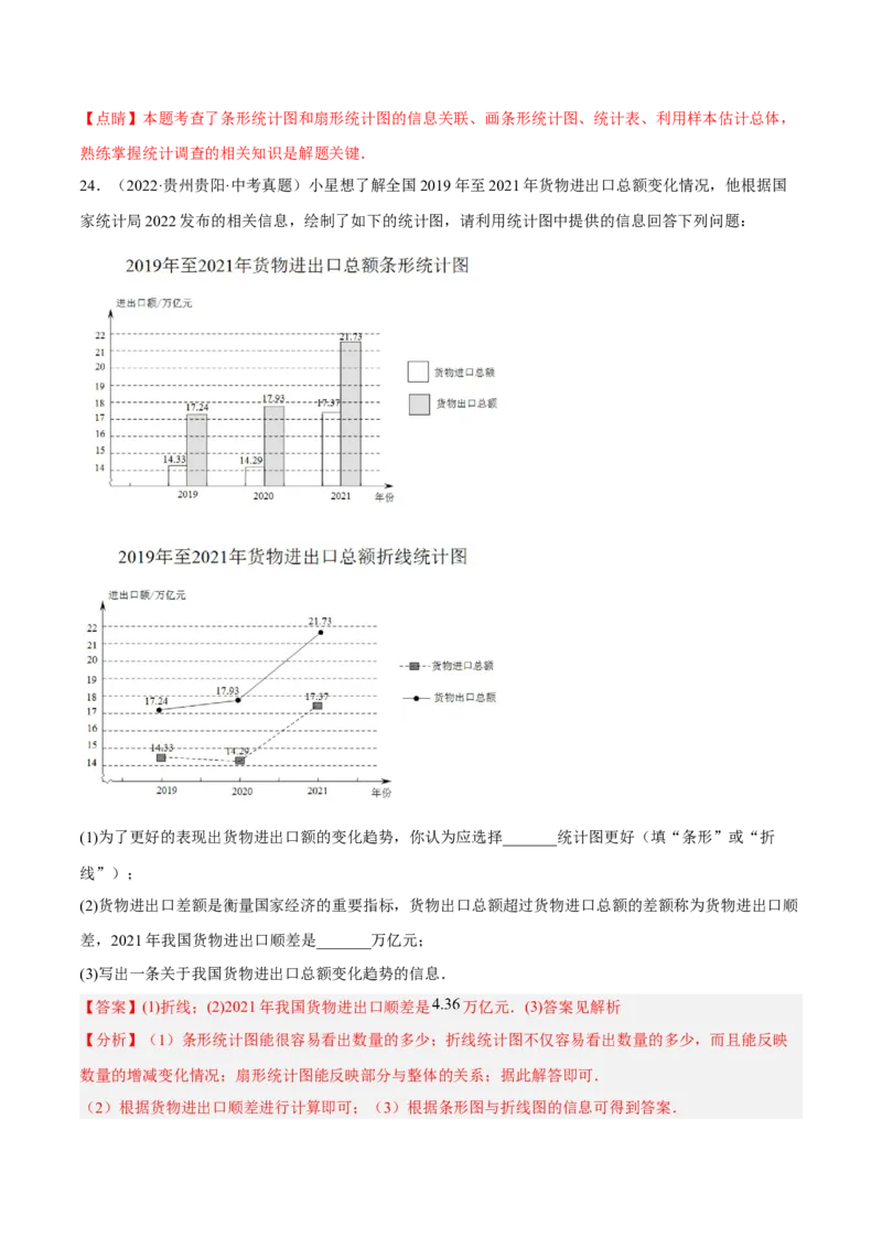 第六章数据的收集与整理章末检测卷（解析版）_北师大初中数学_7上-北师大版初中数学_7上-初中数学北师大（旧版）赠送_05习题试卷_2单元试卷_单元测试（第3套）