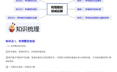 第04讲有理数的加减运算（3个知识点+3种题型+过关检测）（原卷版）_北师大初中数学_7上-北师大版初中数学_7上-初中数学北师大（2024新版）持续更新_03课件+练习