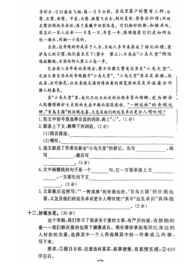 2024+秋上册五年级语文期末试卷（通用版）_小学1-6年级常用的上册资源汇总_五年级上册资料(1)