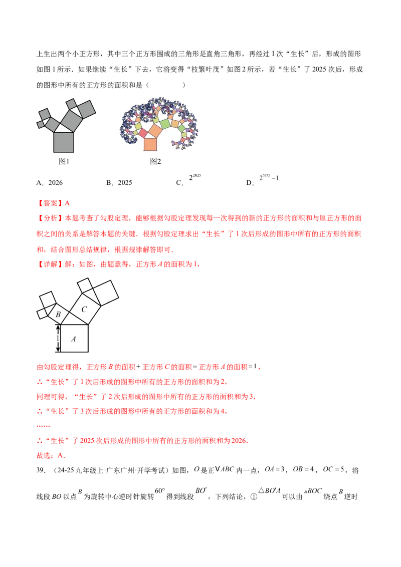 培优02勾股定理逆定理及应用（4大题型）（北师大2024）（解析版）_北师大初中数学_8上-北师大版初中数学_初中数学北师大8上-2025秋季新版_第二套推荐25_07习题试卷_专项训练_第2套