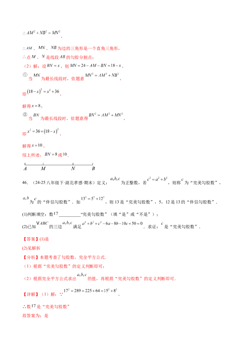 培优02勾股定理逆定理及应用（4大题型）（北师大2024）（解析版）_北师大初中数学_8上-北师大版初中数学_初中数学北师大8上-2025秋季新版_第二套推荐25_07习题试卷_专项训练_第2套