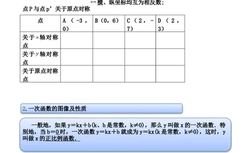 第03讲平面直角坐标系与一次函数-专题突破2021-2022学年八年级数学上册重难点专题突破+阶段检测卷(北师大版)(原卷版)_北师大初中数学_8上-北师大版初中数学_旧版_06专项讲练