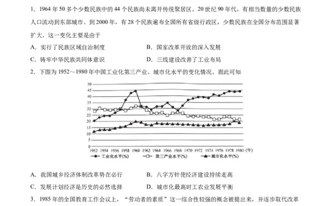 专题突破卷10改革开放与社会主义现代化建设(原卷版)_07高考历史_新高考复习资料_2024年新高考复习资料_一轮复习资料_完2024年高考历史一轮复习考点通关卷（新高考通用）