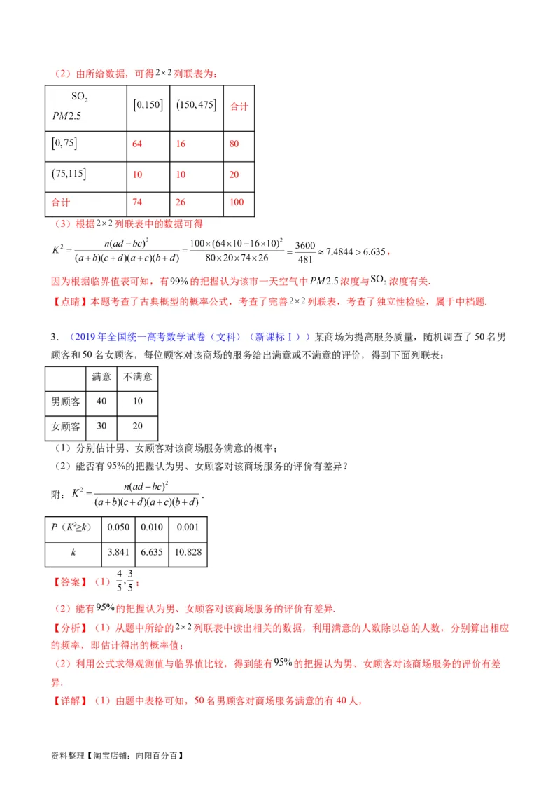 专题41统计与统计案例（文理通用）（教师版）_02高考数学_通用版（老高考）复习资料_2024年复习资料_完备战2024年高考数学一轮复习考点帮（全国通用）_核心考点讲练