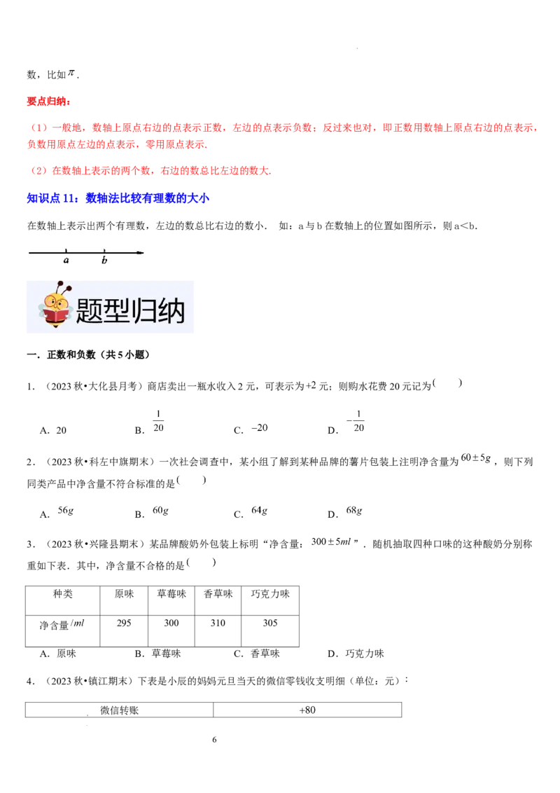 第03讲认识有理数（11个知识点+7种题型+过关检测）原卷版_北师大初中数学_7上-北师大版初中数学_7上-初中数学北师大（2024新版）持续更新_03课件+练习
