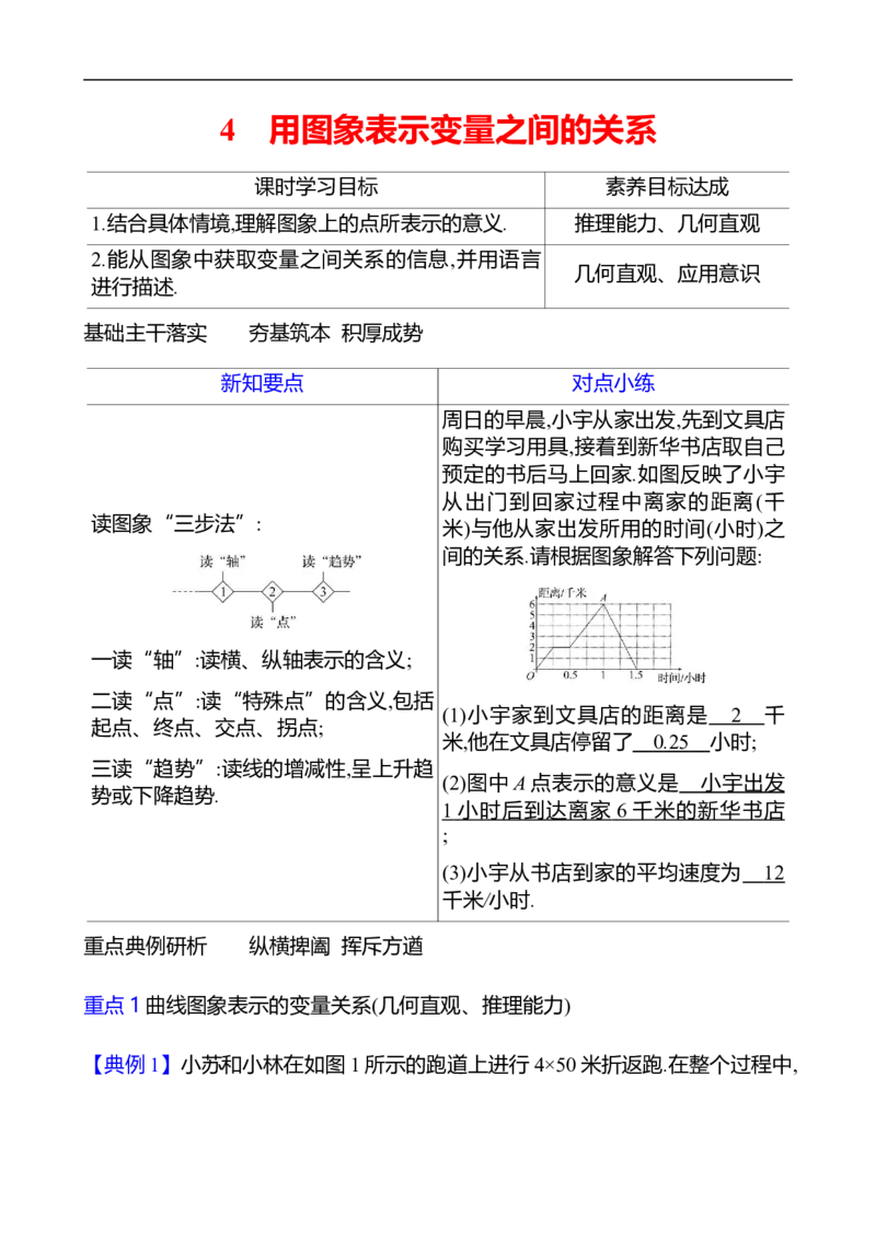 第六章　4　用图象表示变量之间的关系_北师大初中数学_7下-北师大版初中数学_7下-初中数学北师大版（2025春季新版）持续更新_3导学案（齐全）