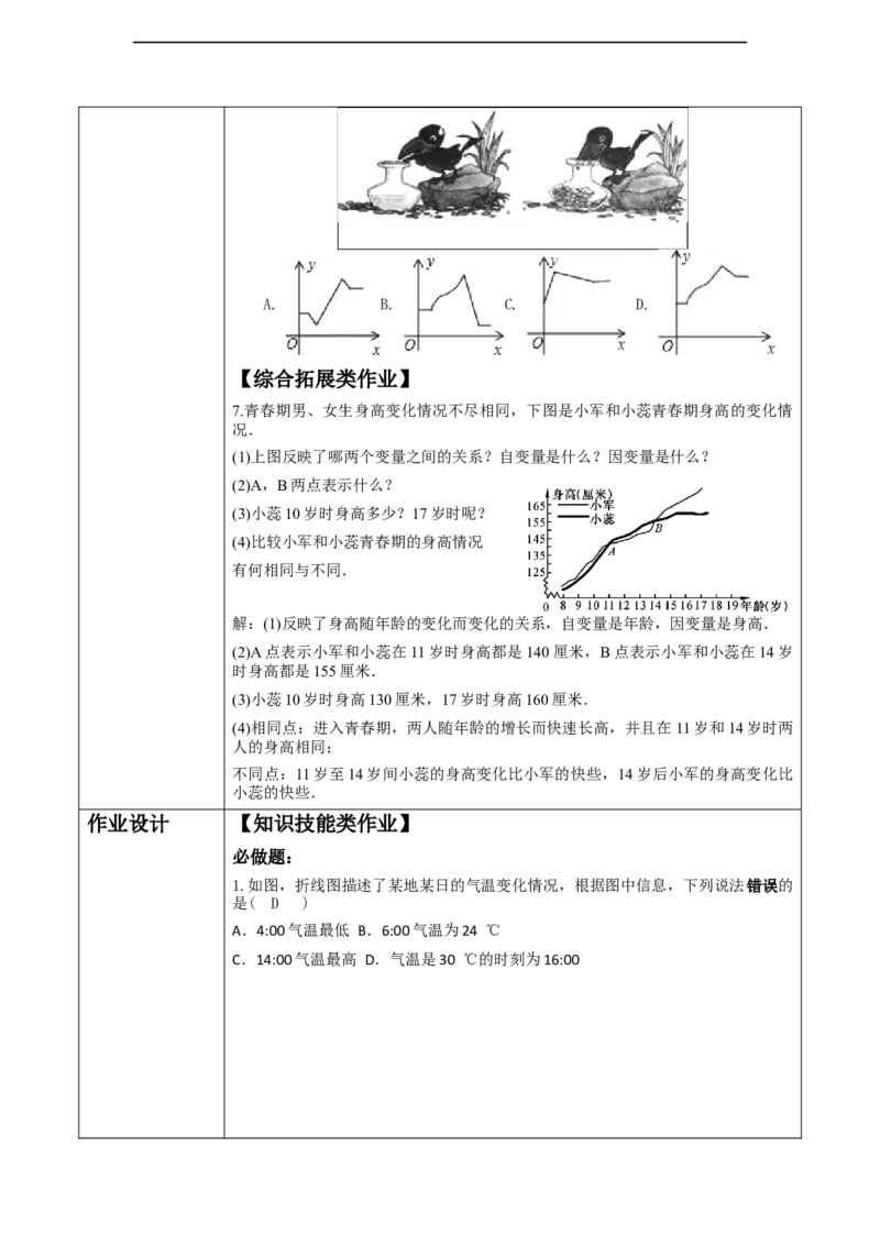 第六章《变量之间的关系》6.4用图像(曲线型）表示变量之间的关系_北师大初中数学_7下-北师大版初中数学_7下-初中数学北师大版（2025春季新版）持续更新