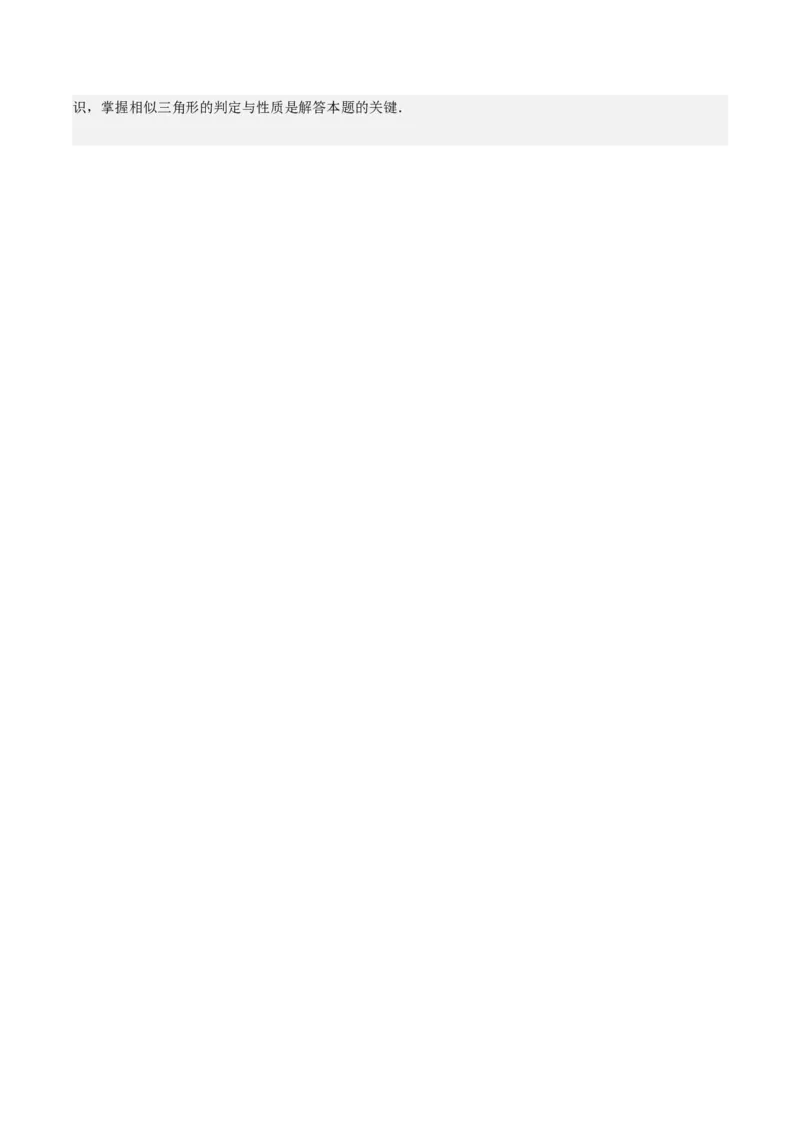 第28课相似三角形（解答题）（解析版）_北师大初中数学_9上-北师大版初中数学_05习题试卷_1课时练习_同步练习（第2套）