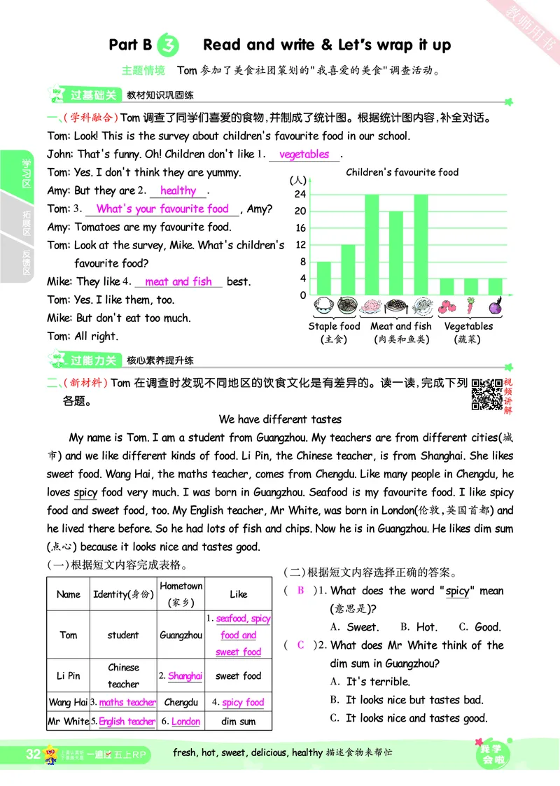 2025秋一遍过英语RP5上（答案版）_25秋小学语数英1-6年级上册《一遍过》合集_25秋人教PEP英语3-6年级上册《一遍过》_五年级