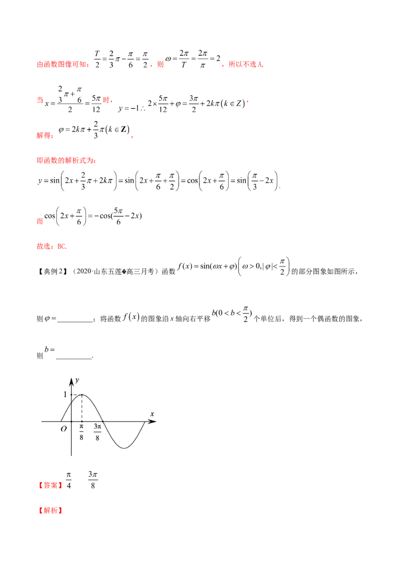 专题5.5函数y＝Asin(&omega;x＋&phi;)的图象及其应用2022年高考数学一轮复习讲练测（新教材新高考）（讲）解析版_02高考数学_新高考复习资料_2022年新高考资料