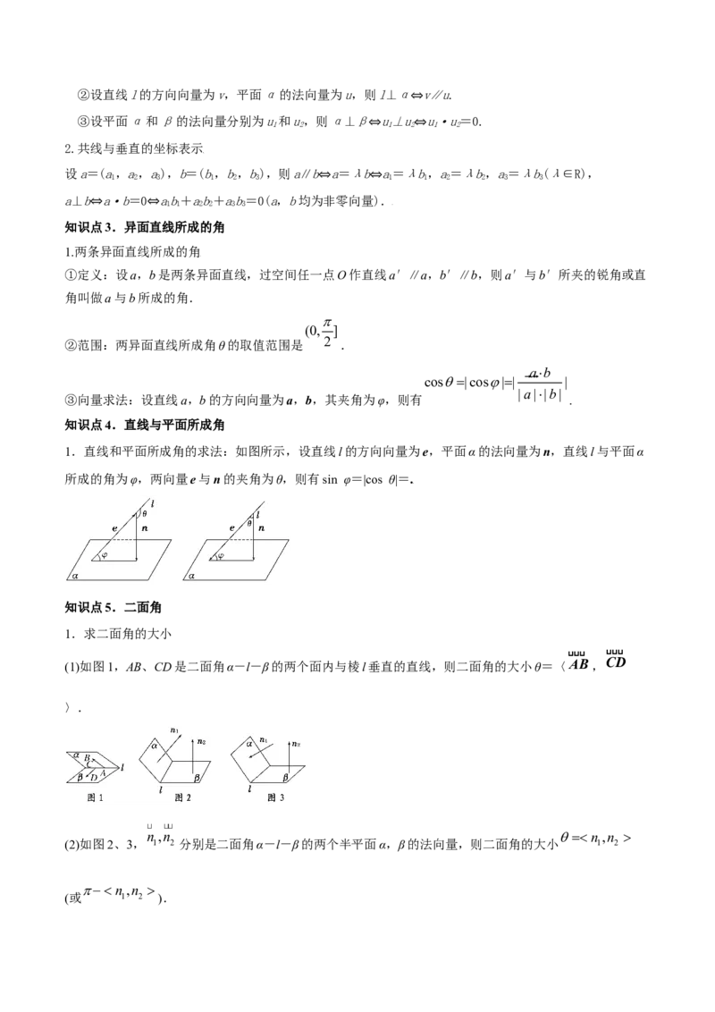 专题8.7立体几何中的向量方法2022年高考数学一轮复习讲练测（新教材新高考）（讲）解析版_02高考数学_新高考复习资料_2022年新高考资料