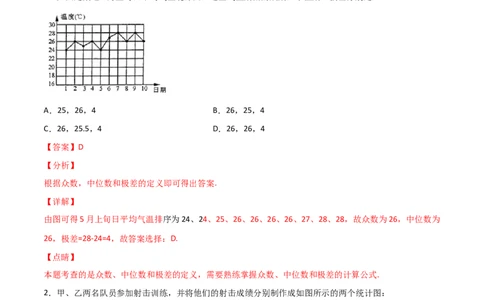 第3课时从统计图中中分析数据的集中趋势（分层练习）（解析版）_北师大初中数学_8上-北师大版初中数学_旧版_05习题试卷_1课时练习_同步练习（第1套）