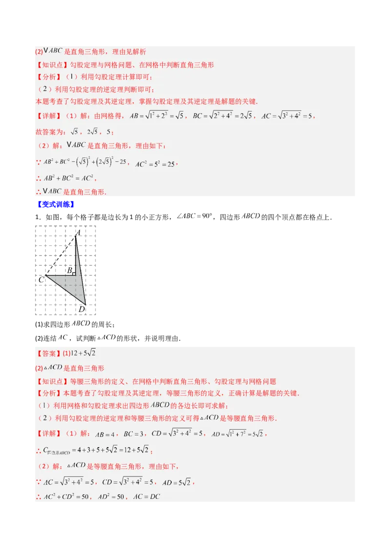 第一章第03讲直角三角形（3个知识点+8类热点题型讲练+习题巩固）（解析版）_北师大初中数学_8下-北师大版初中数学_旧版-可参考_05习题试卷
