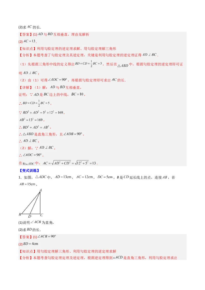 第一章第03讲直角三角形（3个知识点+8类热点题型讲练+习题巩固）（解析版）_北师大初中数学_8下-北师大版初中数学_旧版-可参考_05习题试卷