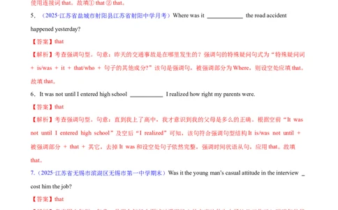 专题13特殊句式（练习）（解析版）_2025年新高考资料_二轮复习_01高考语文等多个文件_上好课2025年高考英语二轮复习讲练测（新高考通用）_第三部分语法知识