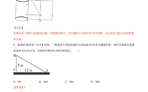 第3课时勾股定理的应用（练习）（解析版）_北师大初中数学_8上-北师大版初中数学_旧版_05习题试卷_1课时练习_同步练习（第1套）