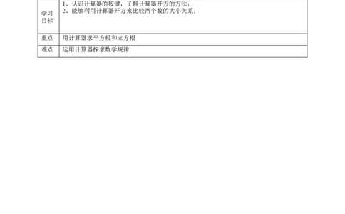 核心素养目标2.5用计算器开方教学设计_北师大初中数学_8上-北师大版初中数学_旧版_01课件+教案核心素养目标_教案