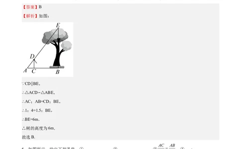 第26课图形的相似单元综合检测（解析版）_北师大初中数学_9上-北师大版初中数学_05习题试卷_1课时练习_同步练习（第2套）