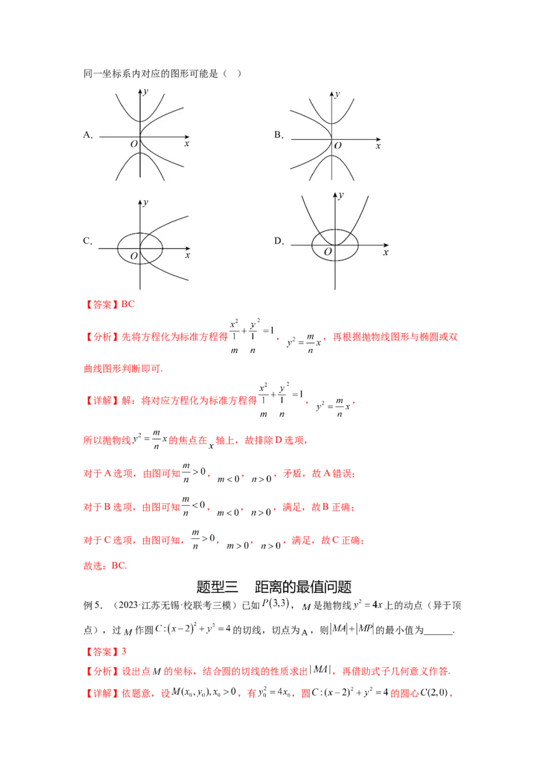 专题9.5抛物线（解析版）_02高考数学_新高考复习资料_2024年新高考资料_一轮复习资料_完备战2024年新高考数学一轮复习题型突破精练（新高考）_专题9.5+抛物线