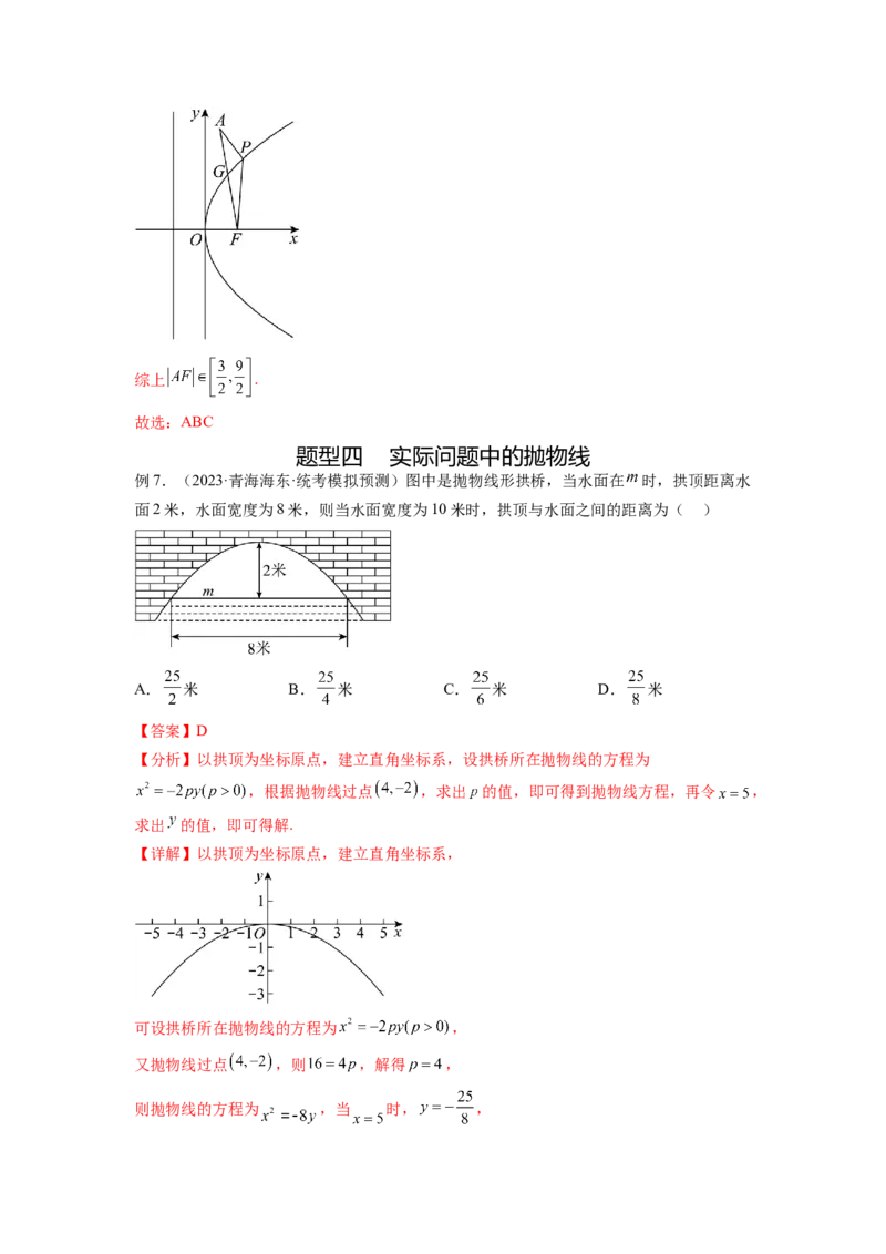 专题9.5抛物线（解析版）_02高考数学_新高考复习资料_2024年新高考资料_一轮复习资料_完备战2024年新高考数学一轮复习题型突破精练（新高考）_专题9.5+抛物线