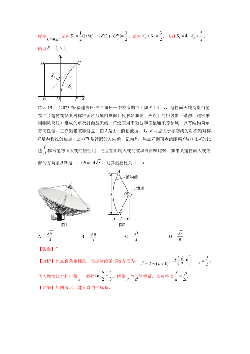 专题9.5抛物线（解析版）_02高考数学_新高考复习资料_2024年新高考资料_一轮复习资料_完备战2024年新高考数学一轮复习题型突破精练（新高考）_专题9.5+抛物线