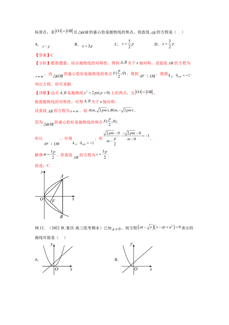 专题9.5抛物线（解析版）_02高考数学_新高考复习资料_2024年新高考资料_一轮复习资料_完备战2024年新高考数学一轮复习题型突破精练（新高考）_专题9.5+抛物线