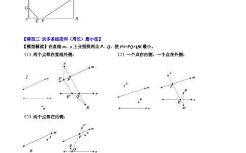 第六章第06讲解题技巧专题：解题技巧专题：平行四边形中线段和最值之将军饮马模型（3类热点题型讲练）（原卷版）_北师大初中数学_8下-北师大版初中数学_旧版-可参考