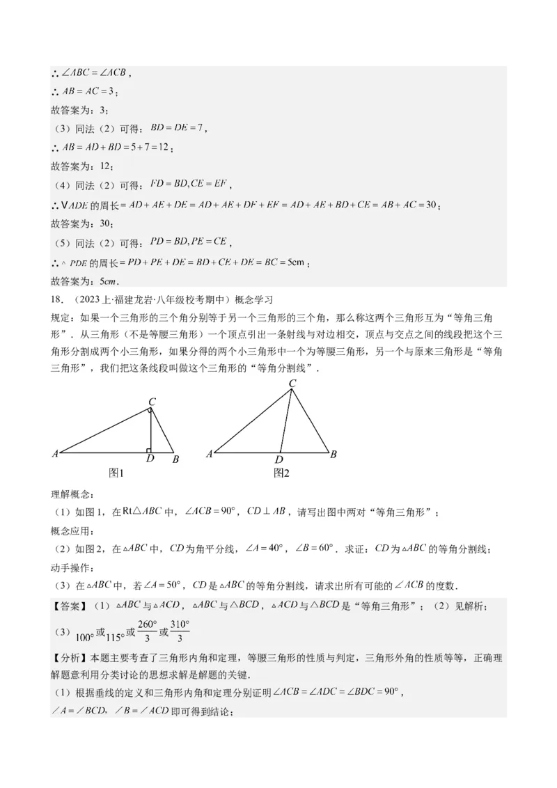 第一章第01讲等腰三角形的性质与判定(6类热点题型讲练)（解析版）_北师大初中数学_8下-北师大版初中数学_旧版-可参考_05习题试卷