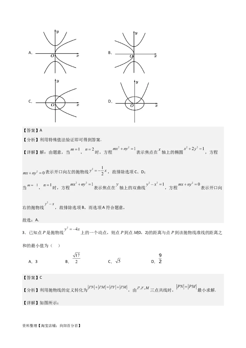 专题9.4抛物线的定义与性质(解析版)_02高考数学_新高考复习资料_2024年新高考资料_一轮复习资料_2024年高考数学一轮复习《考点&bull;题型&bull;技巧》精讲与精练高分突破系列（新高考专用）