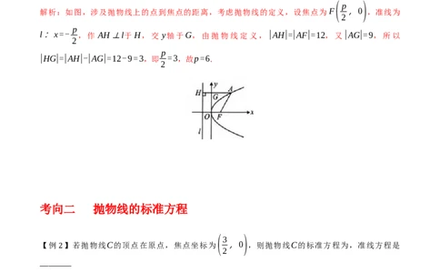 专题9.4抛物线的定义与性质(解析版)_02高考数学_新高考复习资料_2024年新高考资料_一轮复习资料_2024年高考数学一轮复习《考点&bull;题型&bull;技巧》精讲与精练高分突破系列（新高考专用）