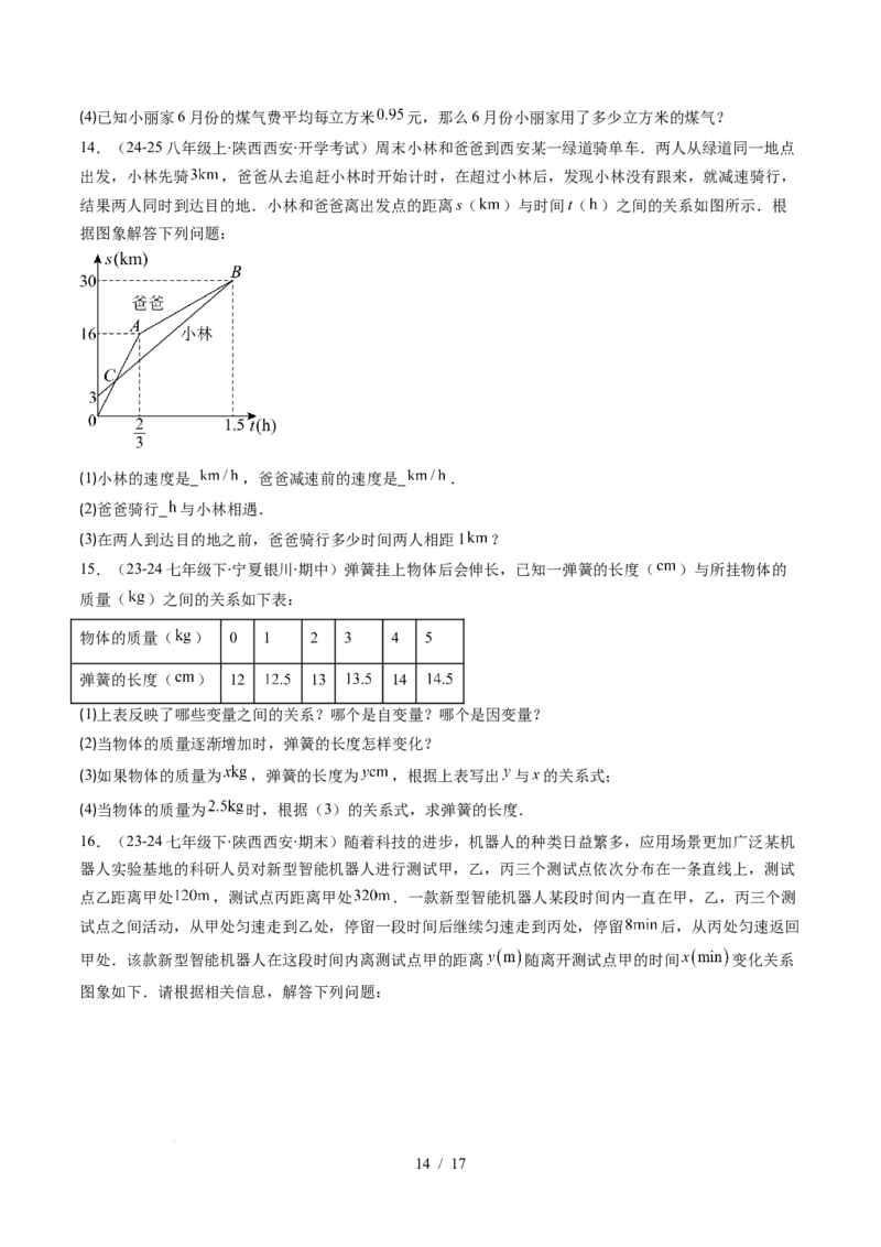 第6章第02讲用关系式、图象表示变量间的关系（4个知识点+4类热点题型讲练+习题巩固）（原卷版）_北师大初中数学_7下-北师大版初中数学_7下-初中数学北师大版（2025春季新版）持续更新