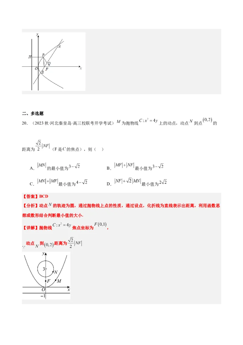 第45讲抛物线及其性质（精讲）一轮复习讲义2024年高考数学高频考点题型归纳与方法总结（新高考通用）解析版_2024年新高考资料_1.2024一轮复习