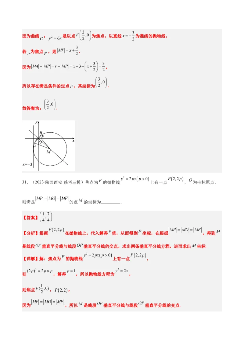 第45讲抛物线及其性质（精讲）一轮复习讲义2024年高考数学高频考点题型归纳与方法总结（新高考通用）解析版_2024年新高考资料_1.2024一轮复习