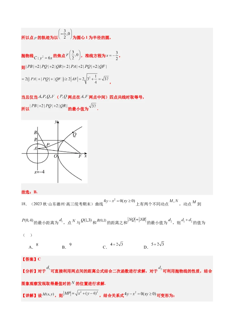 第45讲抛物线及其性质（精讲）一轮复习讲义2024年高考数学高频考点题型归纳与方法总结（新高考通用）解析版_2024年新高考资料_1.2024一轮复习