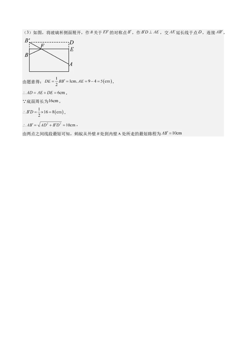 第04讲解题技巧专题：利用勾股定理求最短路径问题(4类热点题型讲练)（解析版）_北师大初中数学_8上-北师大版初中数学_旧版_05习题试卷