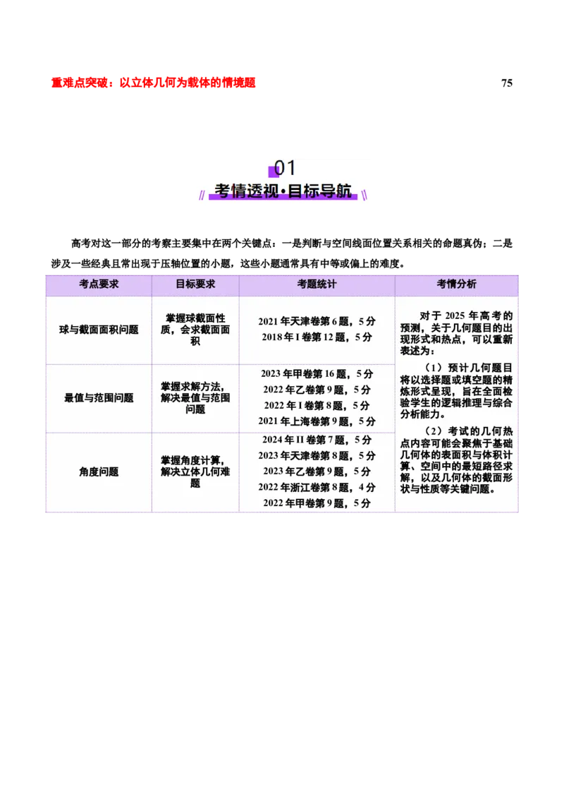 专题14立体几何常见压轴小题全面总结与归纳解析（讲义）（解析版）_2025年新高考资料_二轮复习_01高考语文等多个文件_上好课2025年高考数学二轮复习讲练测（新高考通用）