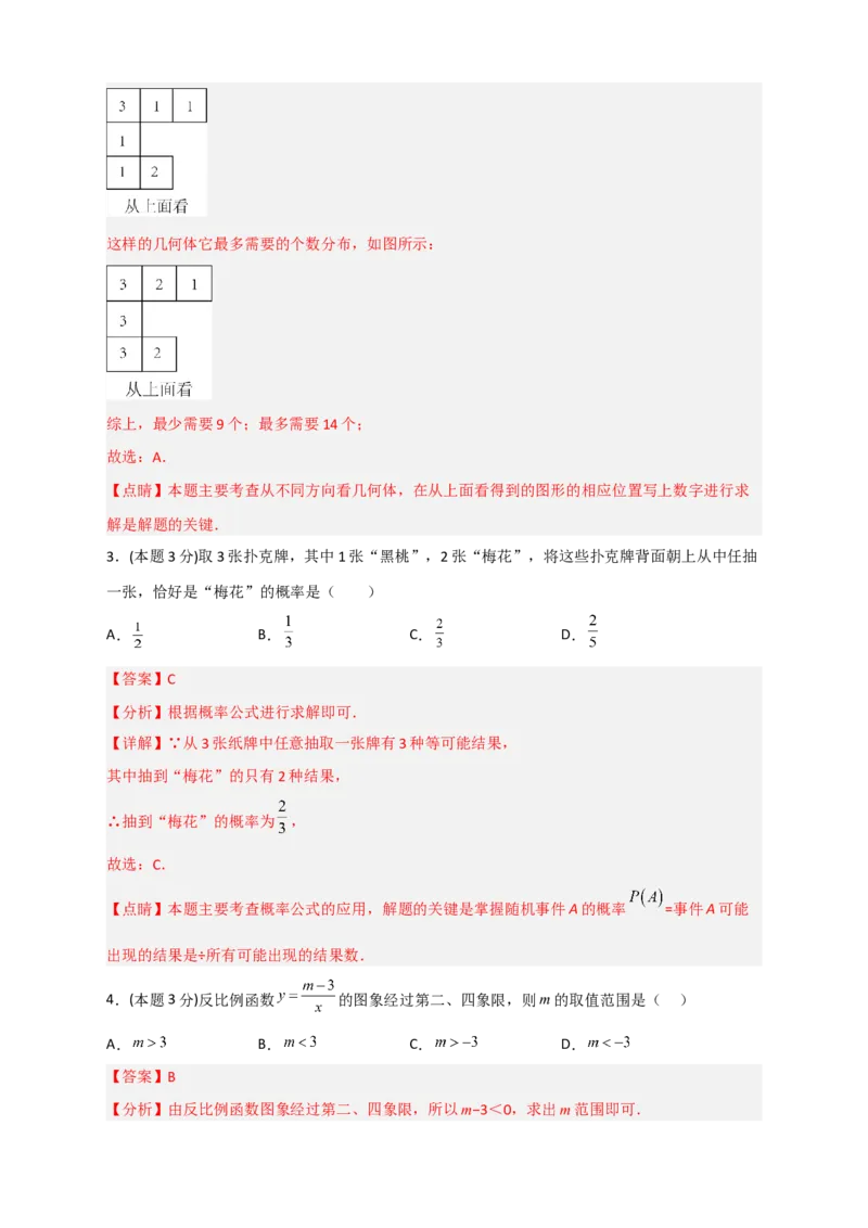 期末押题培优02卷（考试范围：九上全册+九下第一二章）（解析版）_北师大初中数学_9下-北师大版初中数学_05习题试卷_3期末试卷