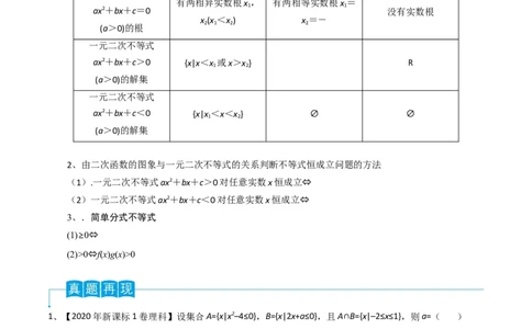 第05讲一元二次不等式（解析版）_2024年新高考资料_1.2024一轮复习_2024年高考数学一轮复习精品导学案（新高考）_第05讲+一元二次不等式-2024年高考数学一轮复习精品导学案（新高考）