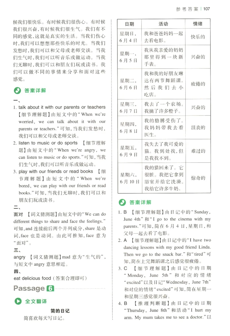2026版第5次一本英语阅读真题80篇-5年级-参考答案_小学教辅2026新版+暑假衔接_2026版第5次一本英语阅读真题80篇3-6年级