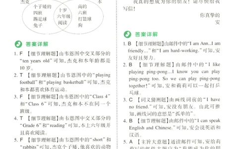 2026版第5次一本英语阅读真题80篇-5年级-参考答案_小学教辅2026新版+暑假衔接_2026版第5次一本英语阅读真题80篇3-6年级