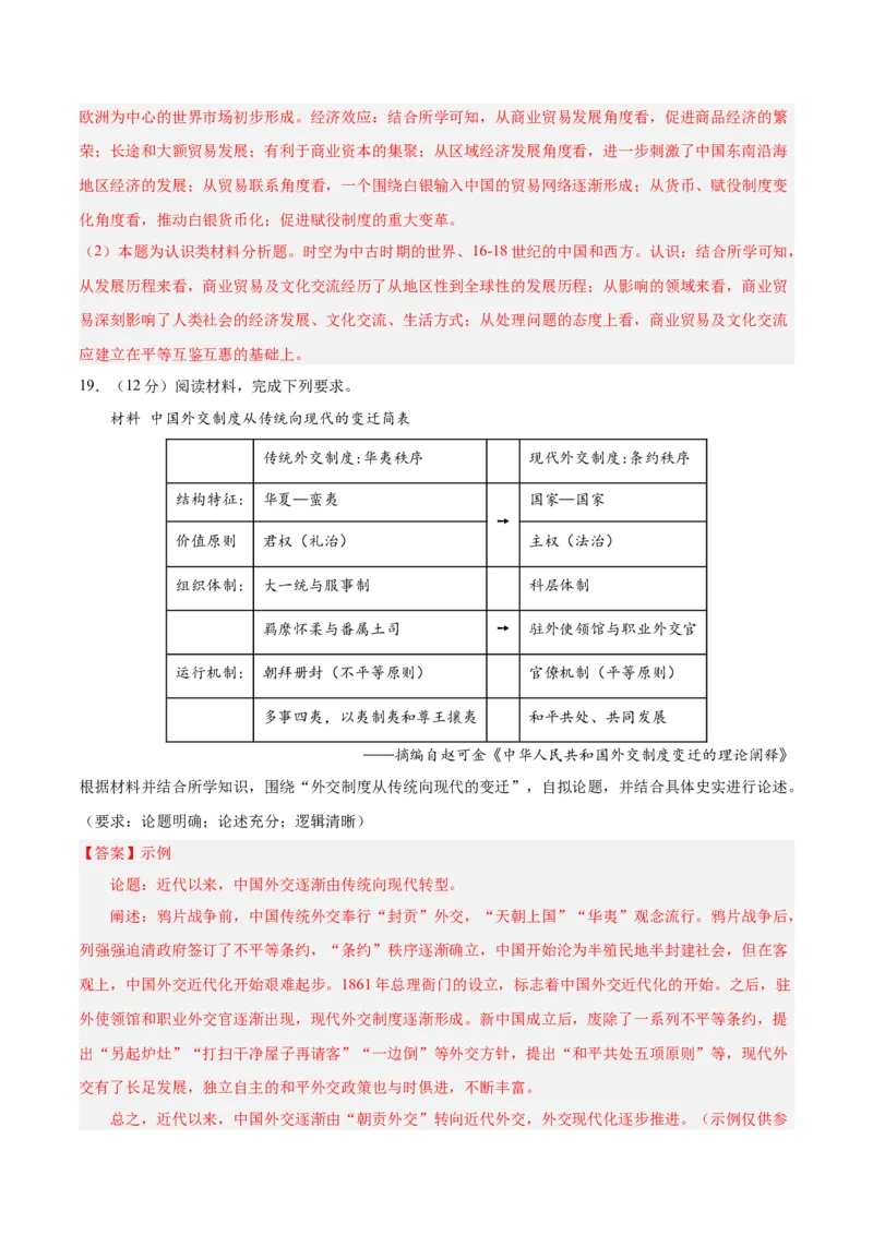 中国史阶段检测卷02（解析版）_07高考历史_2025年新高考资料_一轮复习_2025年高考历史一轮复习考点通关卷（新高考通用）