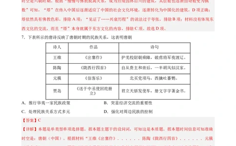 专题突破卷02三国两晋南北朝民族融合和隋唐统一多民族封建国家的发展(解析版)_07高考历史_新高考复习资料_2024年新高考复习资料_一轮复习资料_专题突破卷