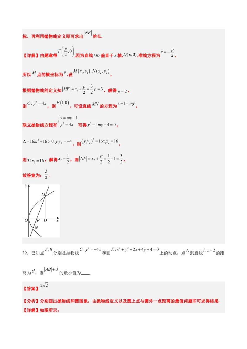 第45练抛物线及其性质（精练：基础+重难点）一轮复习讲义2024年高考数学高频考点题型归纳与方法总结（新高考通用）解析版_2024年新高考资料_1.2024一轮复习