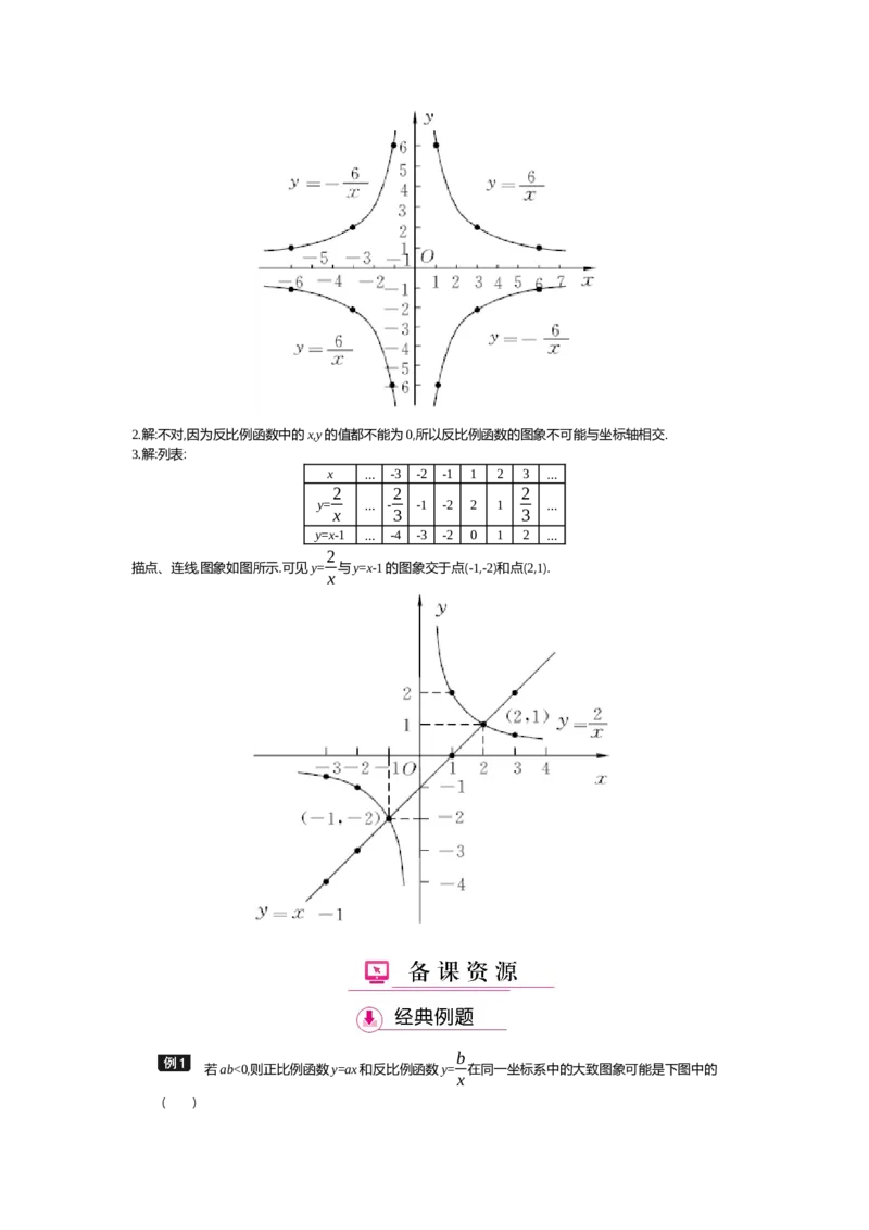 第6章反比例函数_北师大初中数学_9上-北师大版初中数学_03教案_全册教案（第2套）