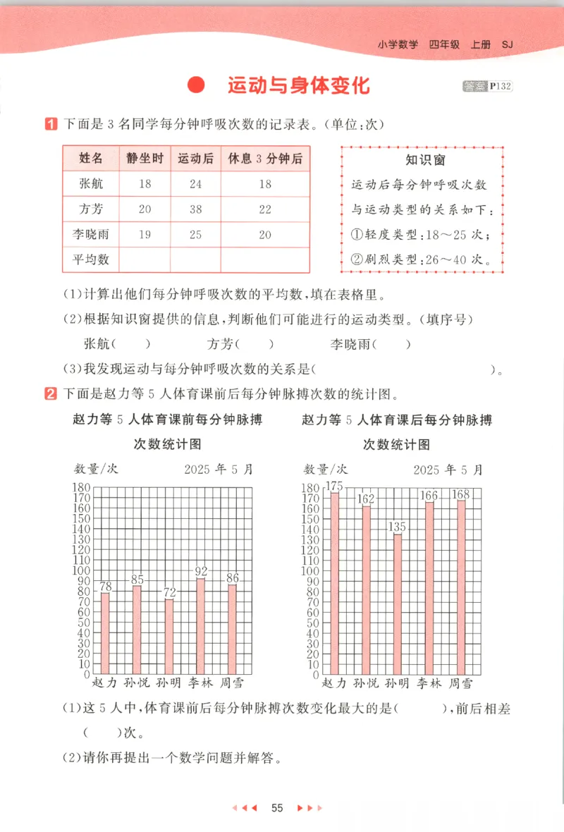 2025秋53天天练数学4上SJ_25秋小学语数英1-6年级《53天天练》合集_25秋《53天天练》数学苏教版1-6上（完整版）