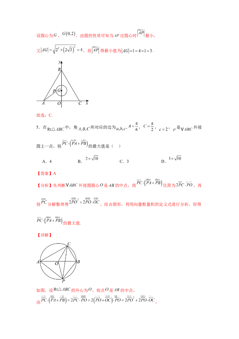 专题突破卷12平面向量中的最值（范围）问题（解析版）_02高考数学_2025年新高考资料_一轮复习_2025年高考数学一轮复习考点通关卷（新高考通用）