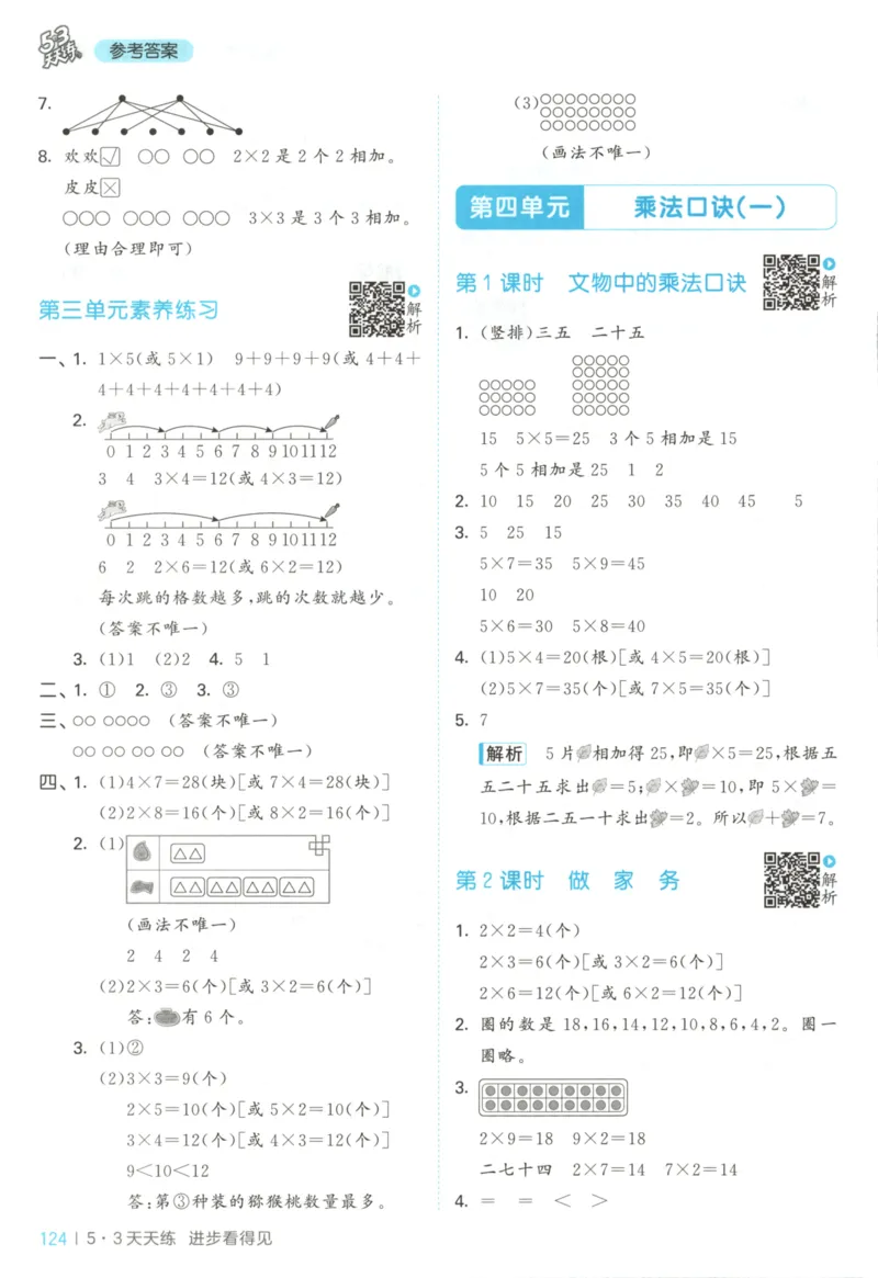 2025秋53天天练+单元测评卷数学2上BS_25秋小学语数英1-6年级《53天天练》合集_25秋《53天天练》数学北师大1-6上（完整版）